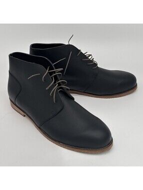 Men’s Nisolo Everyday Chukka Boots Black Leather Size 12.5 Weatherproof